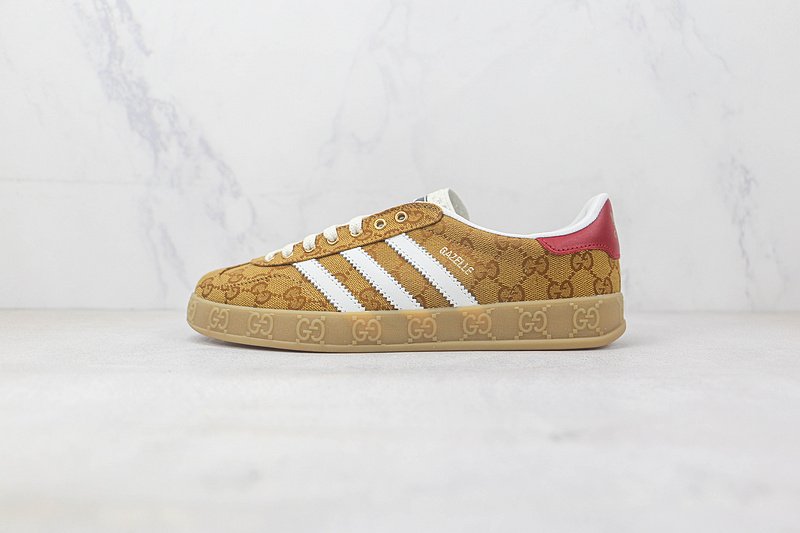 Adidas x Gucci Gazelle "Beige/White/Monogram" фото № 2