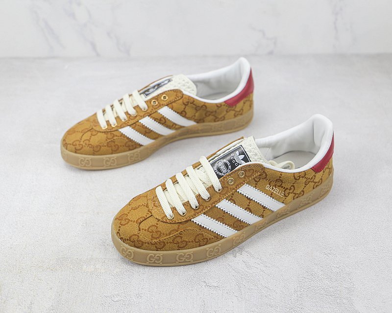 Adidas x Gucci Gazelle "Beige/White/Monogram" фото № 5