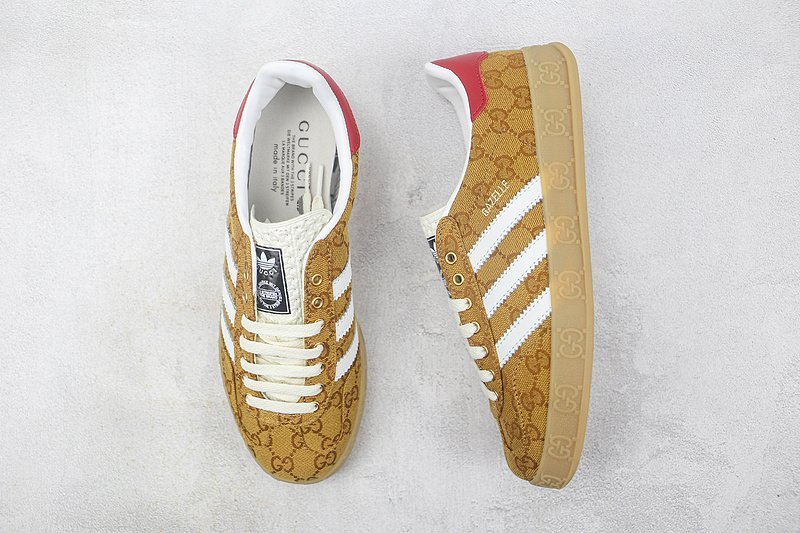 Adidas x Gucci Gazelle "Beige/White/Monogram" фото № 6