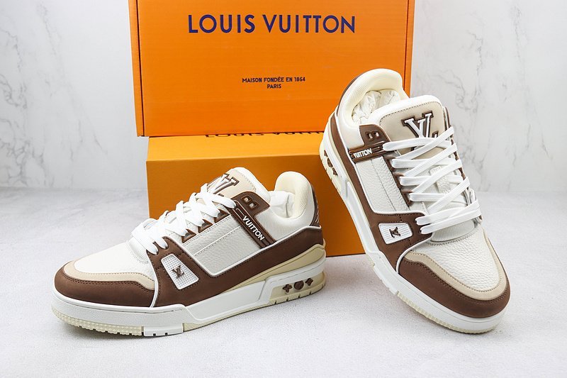 Louis Vuitton LV Trainer 2021 Low "Leather Brown" фото № 7
