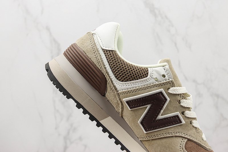 New Balance 574 "Beige/Brown/White" фото № 3