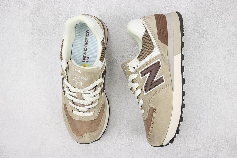 New Balance 574 "Beige/Brown/White" фото № 6