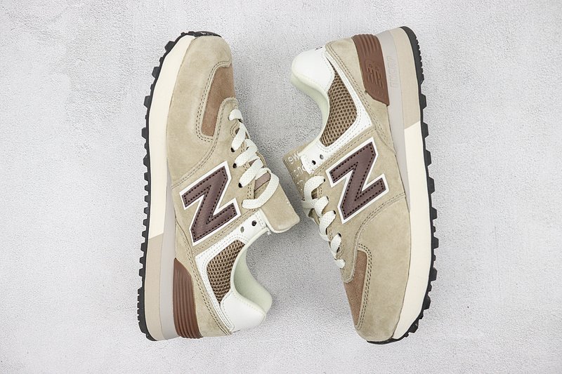 New Balance 574 "Beige/Brown/White" фото № 7