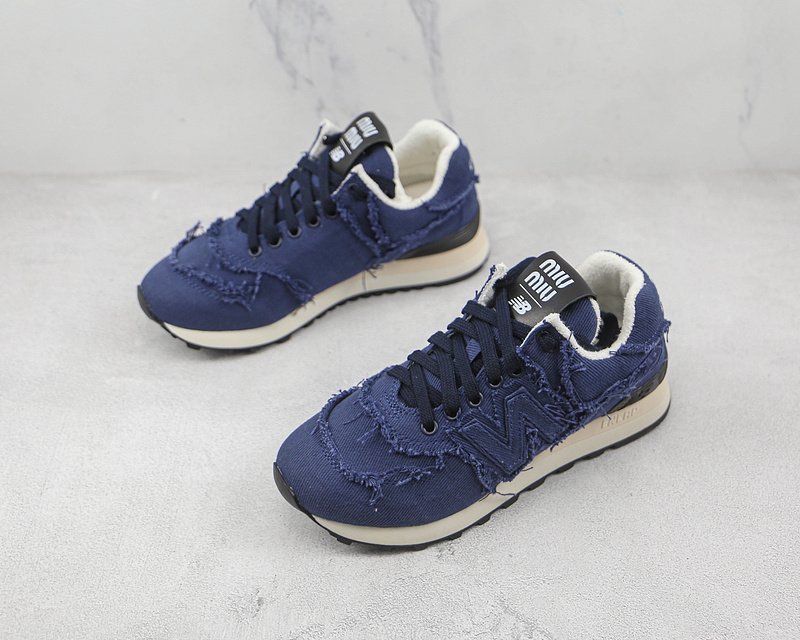 Miu Miu x New Balance 574 "Ribbed Blue" фото № 5