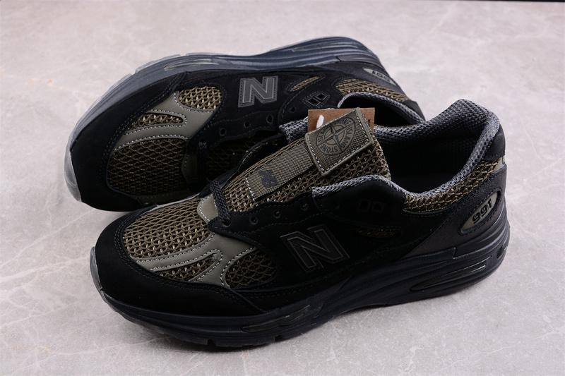 Stone Island x New Balance 991v2 Made in England "Black/Olive" фото № 7