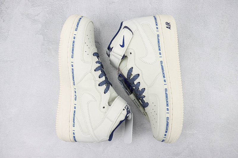 Uninterrupted x Nike Air Force 1 Mid More Th "White/Beige/Dark Blue" фото № 5