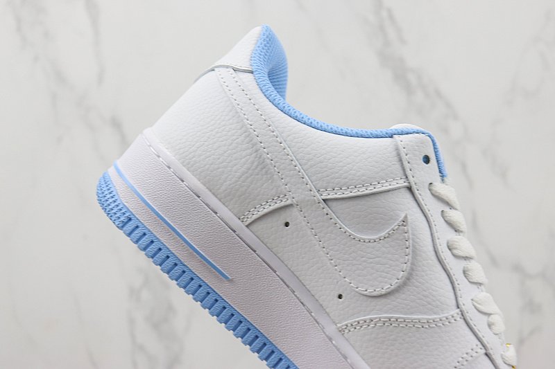 Nike Air Force 1 Low "Light Blue/White/Gold" фото № 3