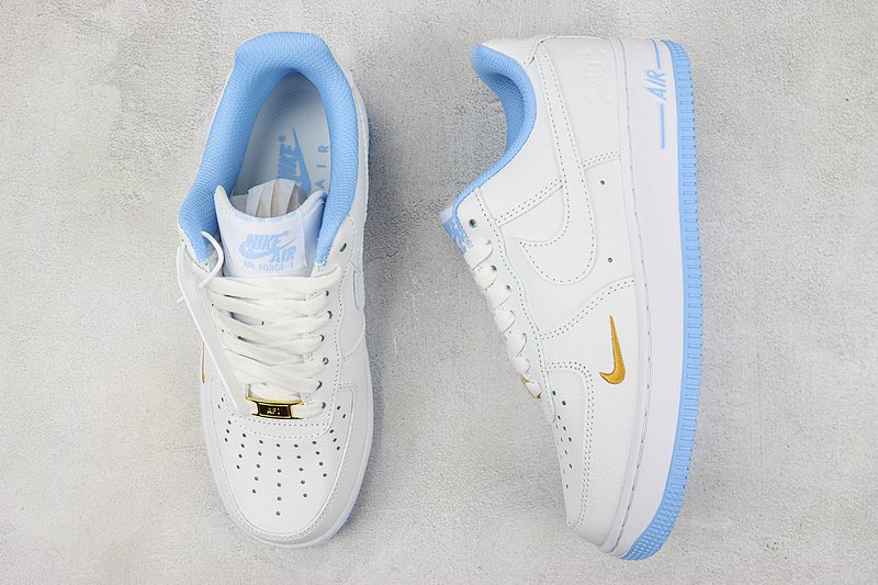 Nike Air Force 1 Low "Light Blue/White/Gold" фото № 7