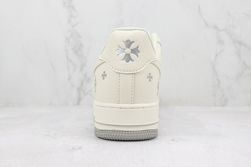 Chrome Hearts x Nike Air Force 1 Low "Off White/Silver" фото № 9