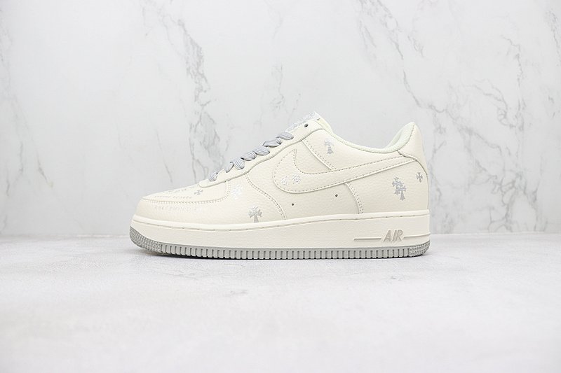 Chrome Hearts x Nike Air Force 1 Low "Off White/Silver" фото № 2