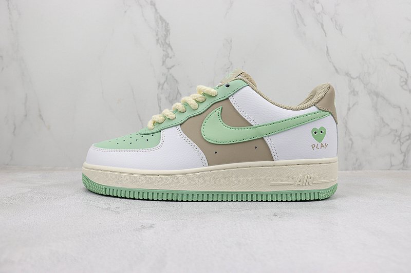 Comme Des Garcons x Nike Air Force 1 Low "Green/White/Grey" фото № 2