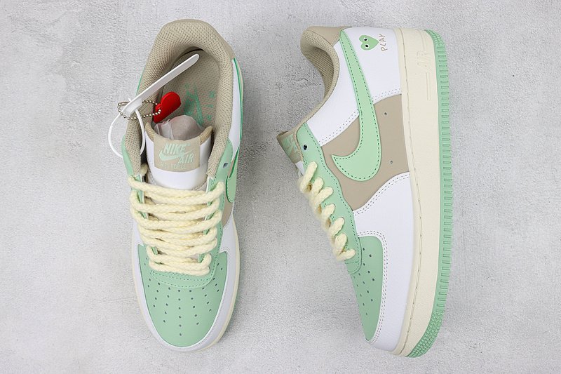 Comme Des Garcons x Nike Air Force 1 Low "Green/White/Grey" фото № 7