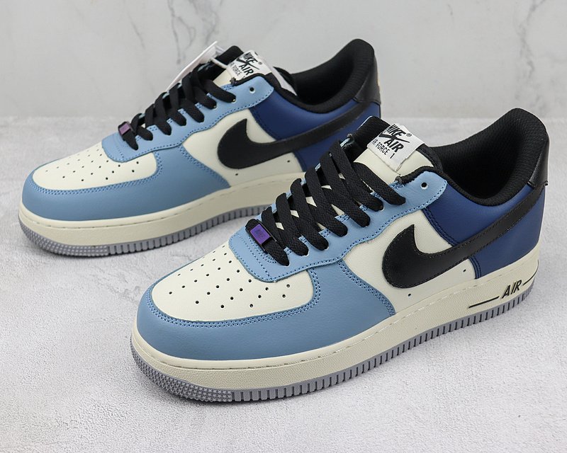 Nike Air Force 1 Low "Cream White/Blue/Black" фото № 5