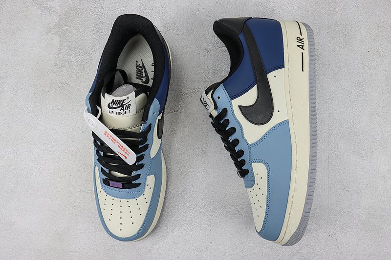 Nike Air Force 1 Low "Cream White/Blue/Black" фото № 7