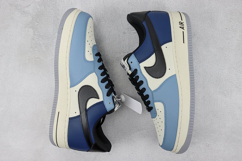 Nike Air Force 1 Low "Cream White/Blue/Black" фото № 6