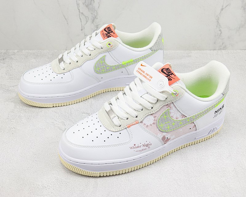 Nike Air Force 1 Low "Cherry Blossoms/Green Stitch" фото № 5