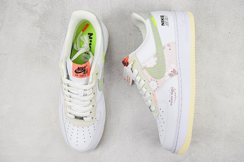 Nike Air Force 1 Low "Cherry Blossoms/Green Stitch" фото № 7