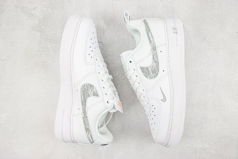 Nike Air Force 1 Low "Cut Out/White/Grey" фото № 6