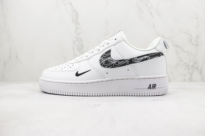 Nike Air Force 1 Low "White/Black Multiple Swoosh" фото № 2