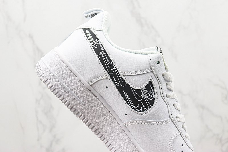 Nike Air Force 1 Low "White/Black Multiple Swoosh" фото № 3