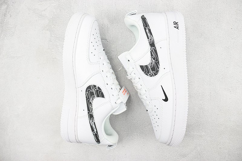 Nike Air Force 1 Low "White/Black Multiple Swoosh" фото № 6