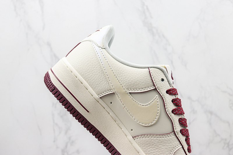 Nike Air Force 1 Low "Pearlescent/Beige/Dark Red" фото № 3