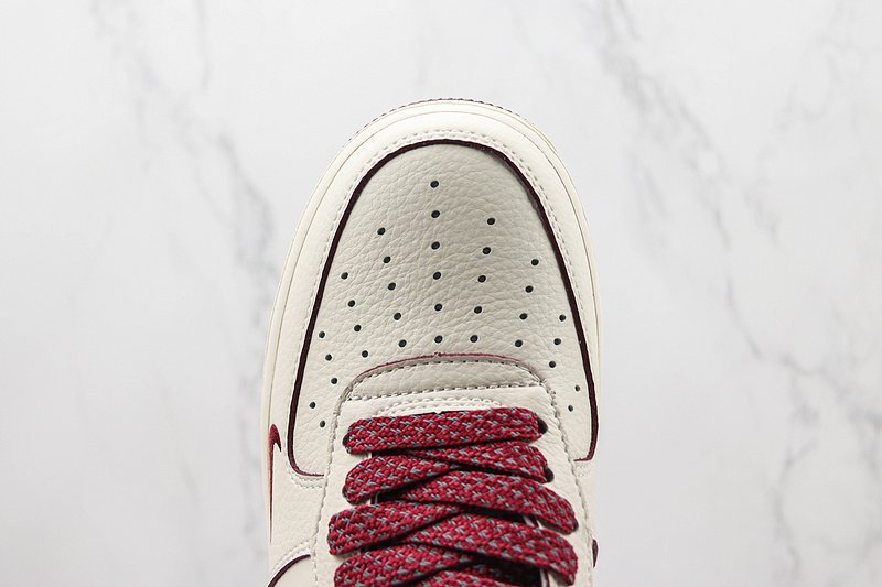 Nike Air Force 1 Low "Pearlescent/Beige/Dark Red" фото № 4