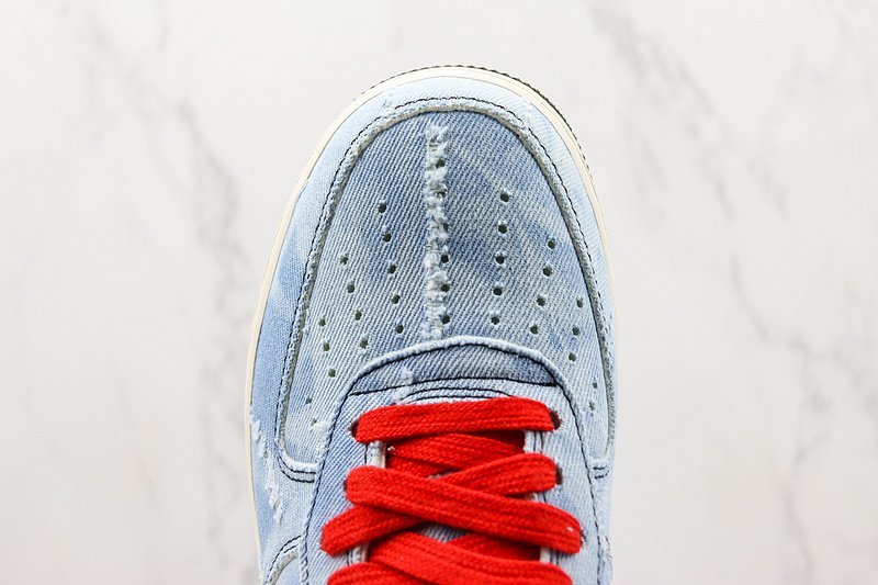 Levi's x Nike Air Force 1 Low "Denim/White/Red" фото № 4
