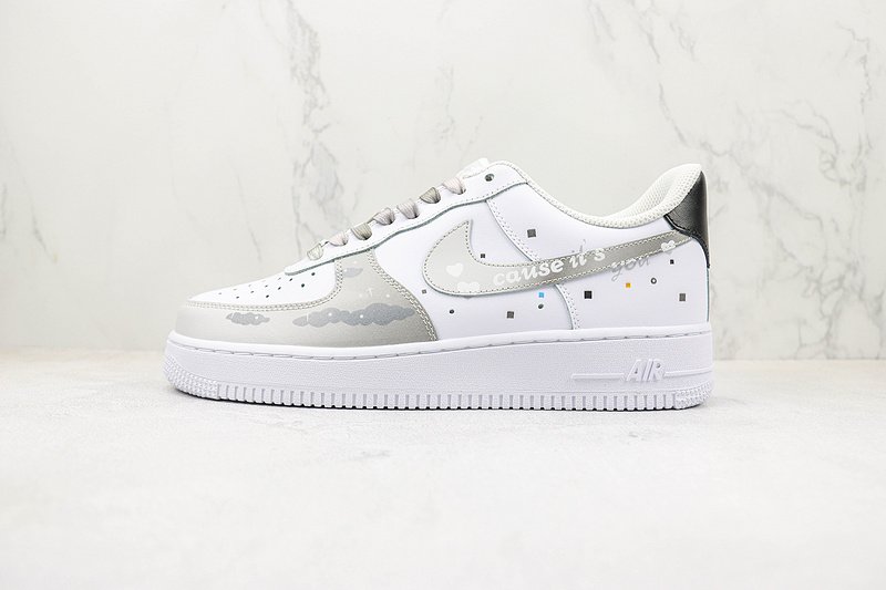 Nike Air Force 1 Low "Silver Grey/White/Black" фото № 2