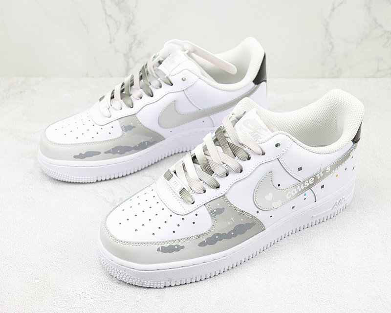 Nike Air Force 1 Low "Silver Grey/White/Black" фото № 5