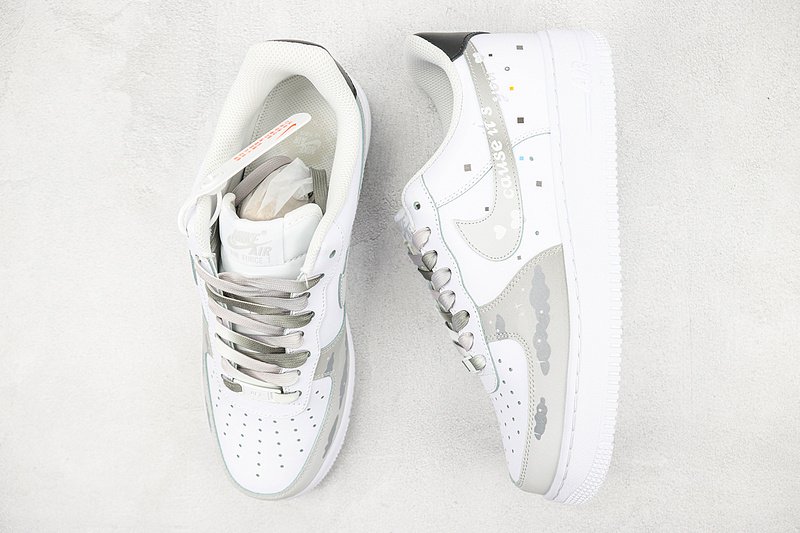 Nike Air Force 1 Low "Silver Grey/White/Black" фото № 6