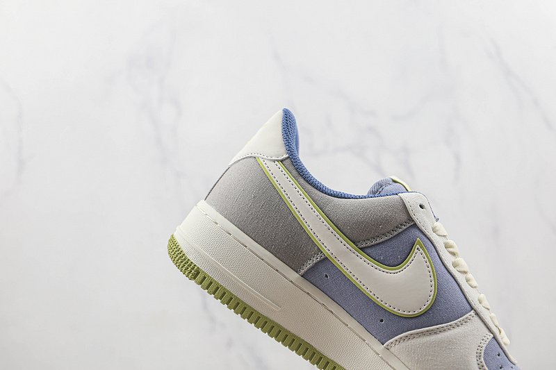 Nike Air Force 1 Low "Grey/Blue/Lemon Yellow/Green" фото № 3