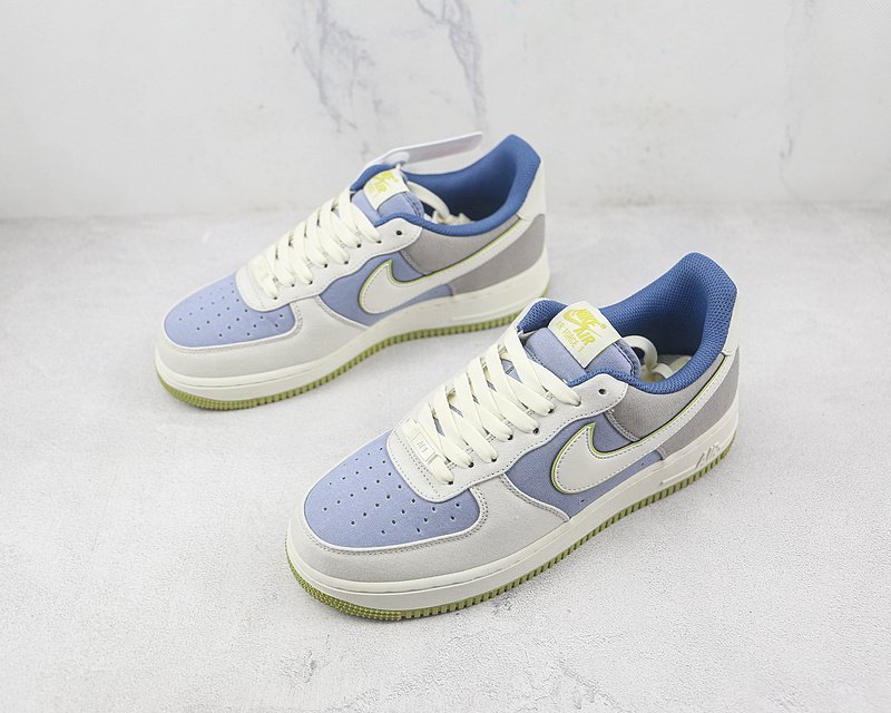 Nike Air Force 1 Low "Grey/Blue/Lemon Yellow/Green" фото № 5