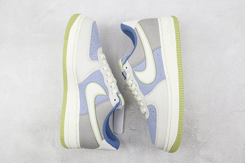 Nike Air Force 1 Low "Grey/Blue/Lemon Yellow/Green" фото № 7