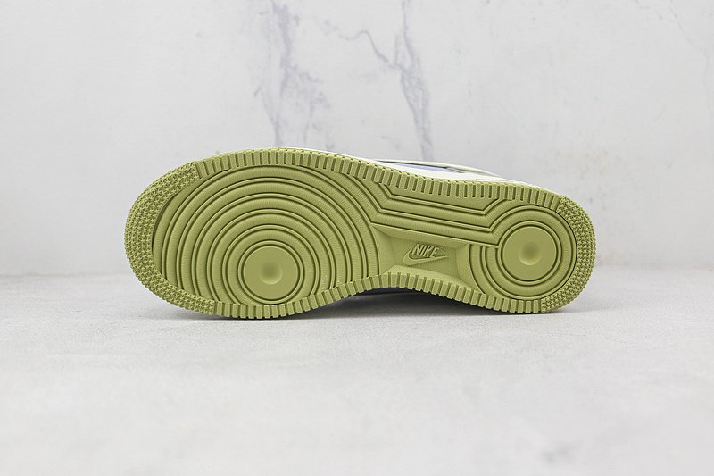 Nike Air Force 1 Low "Grey/Blue/Lemon Yellow/Green" фото № 8