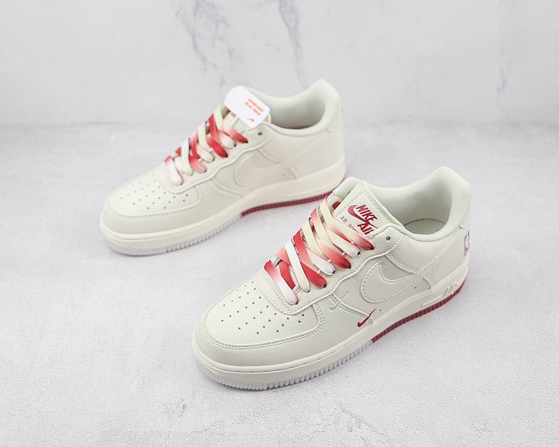 NBA x Nike Air Force 1 Low "Rice White/Dark Red" фото № 5
