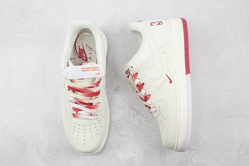 NBA x Nike Air Force 1 Low "Rice White/Dark Red" фото № 6