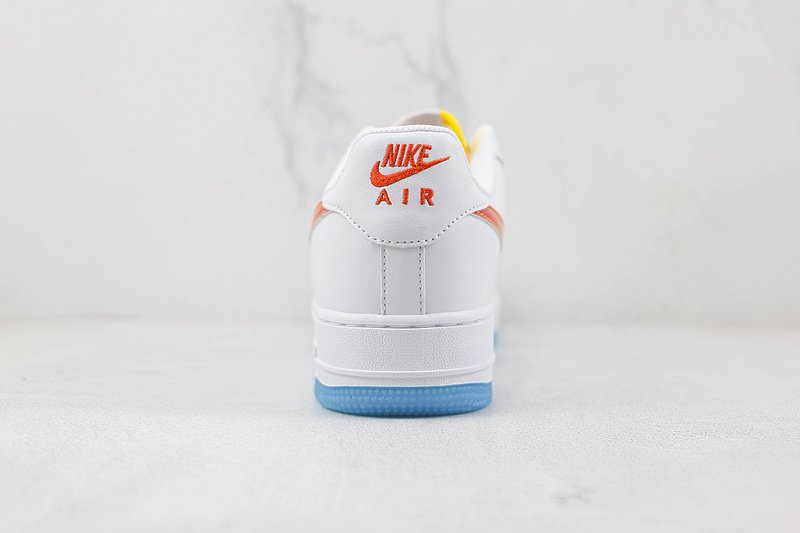 Nike Air Force 1 Low "White/Orange-Yellow Gradient/Sky Blue" фото № 7