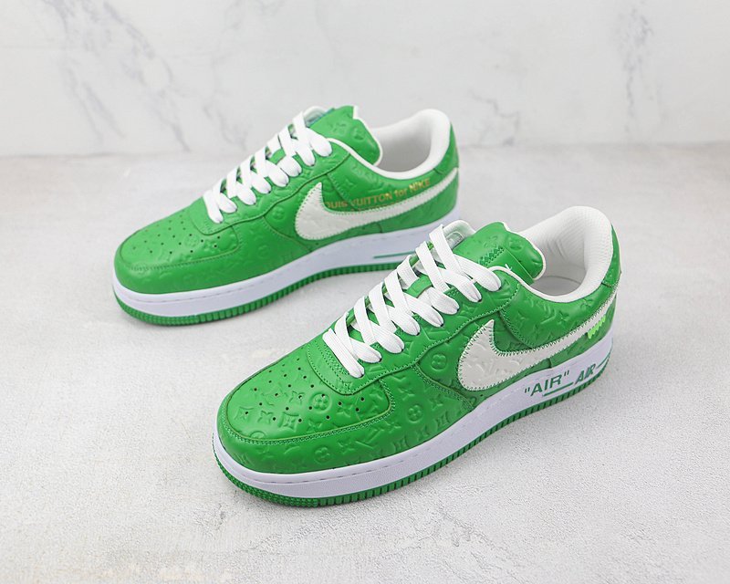 Louis Vuitton x Nike Air Force 1 Low "Green/White/Monogram" фото № 5