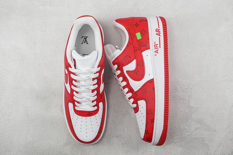 Louis Vuitton x Nike Air Force 1 Low "Red/White" фото № 7
