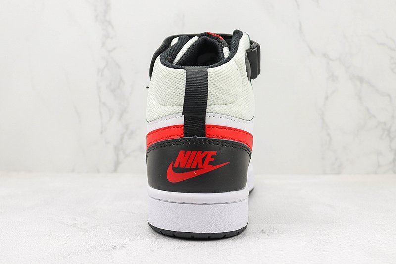 Nike Court Borough Mid 2 "White/Black/Red" фото № 9