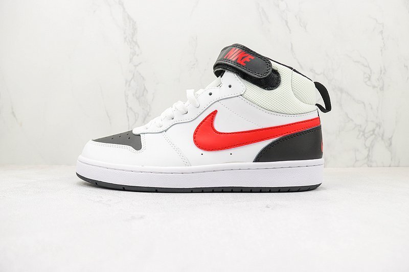 Nike Court Borough Mid 2 "White/Black/Red" фото № 2