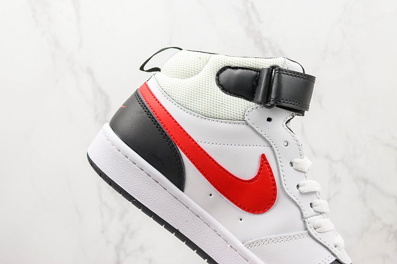 Nike Court Borough Mid 2 "White/Black/Red" фото № 3