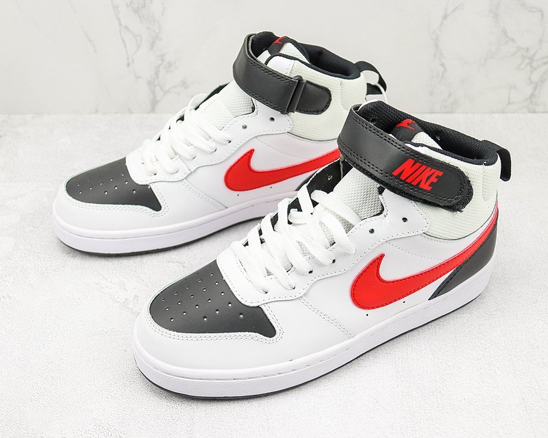 Nike Court Borough Mid 2 "White/Black/Red" фото № 5