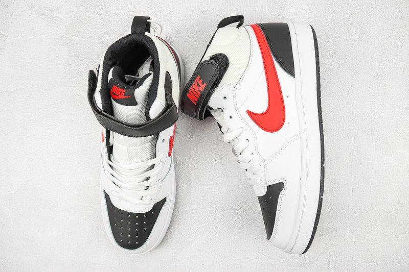 Nike Court Borough Mid 2 "White/Black/Red" фото № 6
