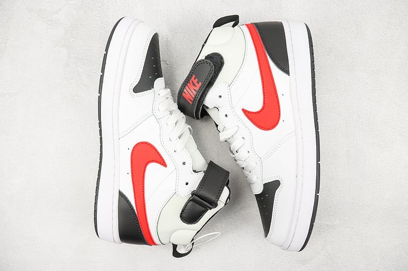 Nike Court Borough Mid 2 "White/Black/Red" фото № 7