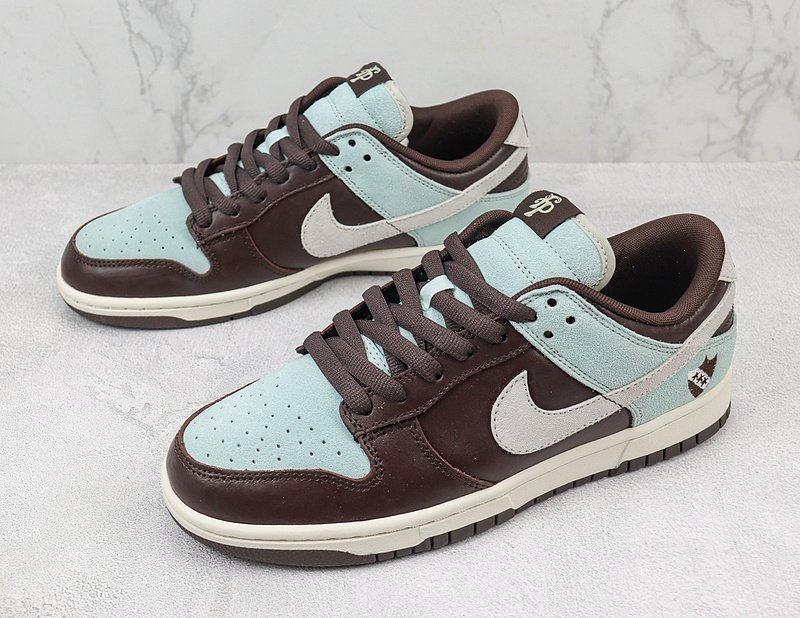 Nike Dunk Low "Brown/Cyan Blue" фото № 5