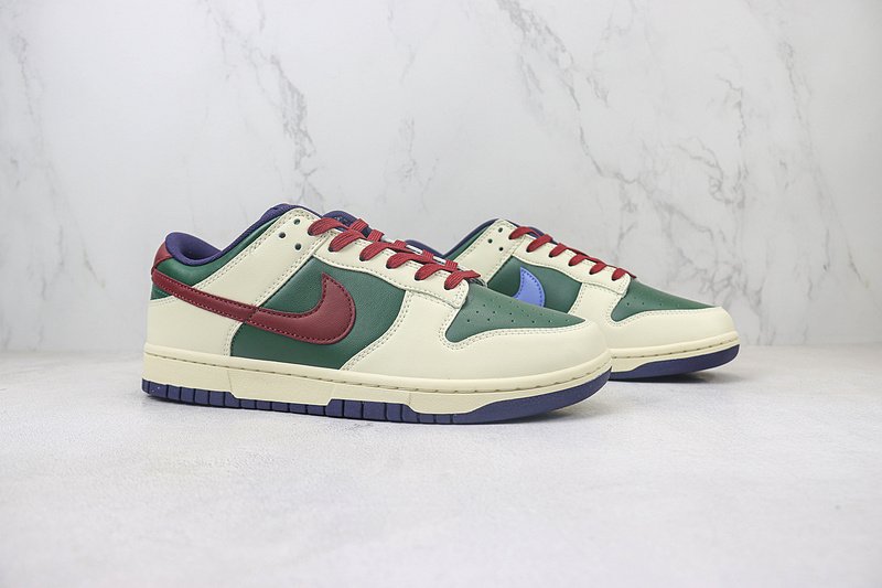 Nike Dunk Low "Cream White/Wild Basil/Burgundy" фото № 6