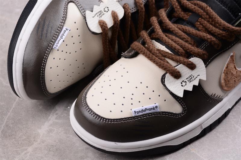 Panda Prank x Nike Dunk Low "Olive/Brown/Beige" фото № 4