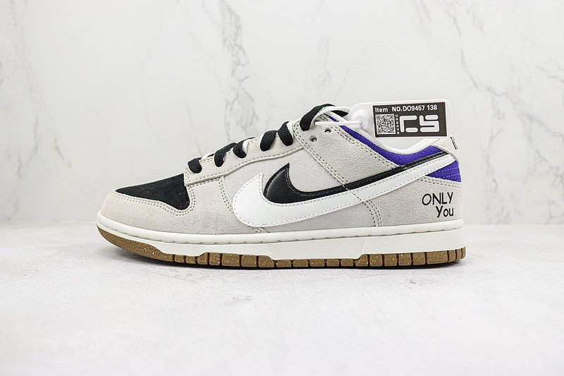 Nike Dunk Low SE 85 Double Swoosh "Grey/Black/White/Blue" фото № 2